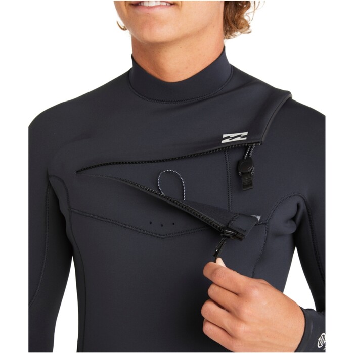 2024 Billabong Mens Absolute Natural 3/2mm Chest Zip Wetsuit ABYW100257 - Black